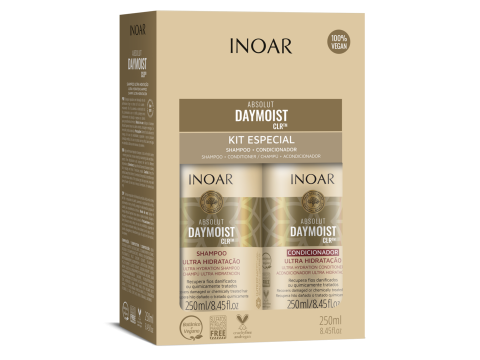 Inoar Absolut Daymoist Duo Kit atstatomasis-drėkinamasis rinkinys plaukams 2x250ml